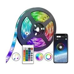 GENERICO - Cinta Led Rgb Luces Bluetooth 5 Mts.