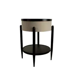 GENERICO - Mesa Auxiliar con Parlante y Cargador Inalámbrico – Diseño 3 en 1