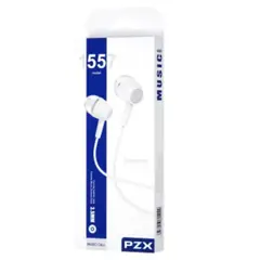 GENERICO - Audífonos PZX color Blanco con doble parlante Modelo 1557