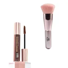 GENERICO - Pestañina Café Prueba De Agua Brocha Mini Para Rubor Polvos