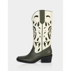 STIVALI - Bota Texana Queenrose Talco X Verde