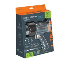 TRUPER - Linterna reflectora LED 300 lm recargable, TRUPER-12983