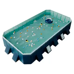 VITTORIA - Piscina Plegable 160×120×47cm Portatil Adultos Niños Familia