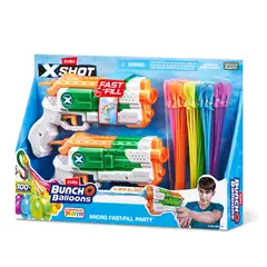 ZURU - Pistolas Y 100 Globos De Agua - Lanzador Micro X Shot X 2