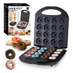 SOKANY - Máquina Para Hacer mini Donas y Rosquillas 16 Agujeros