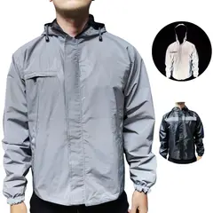 SPORT - Chaqueta Reflectiva 100% Doble Faz Impermeable Moto Ciclista