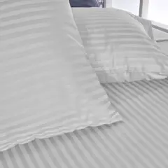 GENERICO - Juego De Sabanas KING 30cm Blanco - Planchado Permanente 600h