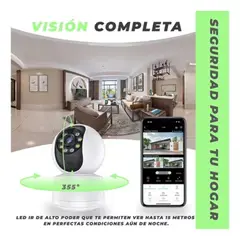 GENERICO - Cámara De Seguridad Inalámbrica Wifi Gira 360°