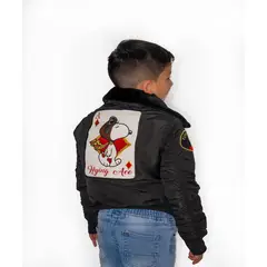 ALMA DE AVIADOR - Chaqueta M2 Infantil Niño Negro Snoopy