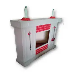 GENERICO - Chimenea navideña celeste para cotización