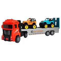 GENERICO - Tractomula Camion Niñera Transporte Carros Jeep Juguete