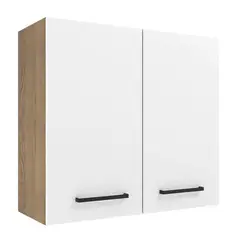 MADESA - Mueble de Cocina Superior Agata 70 cm 2 Puertas Marrón/Blanco