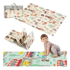 GENERICO - Tapete Plegable Bebe 200x180x1 Cm Proteccion Juego Gateo CX1