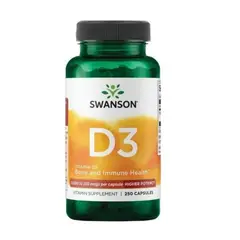 SWANSON - VITAMINA D3 5000 UI X 250 CAPSULAS BLANDAS/