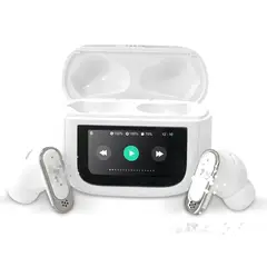 AMERICAN GENERICS - Audifonos Bluetooth PRO 5 - 44Horas CON PANTALLA TÁCTIL BLANCO