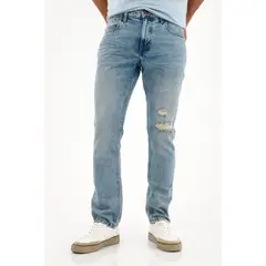 TENNIS - Jean Classic con rotos azul para hombre