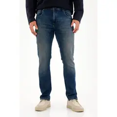 TENNIS - Jean Nudy de tiro medio con bordado en relojera para hombre