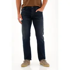 TENNIS - Jean Recto tono oscuro con efecto resinado para hombre