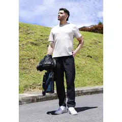 BELIFE - Pantalón negro bota recta para hombre