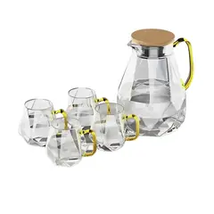 GENERICO - Set Jarra + 4 Vasos Vidrio
