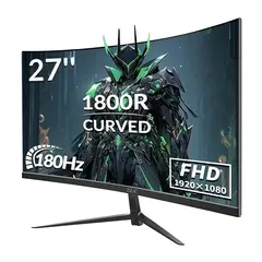GENERICO - Monitor Curvo Zza 27pulgadas 180hz 1ms Freesync Colores Vivos