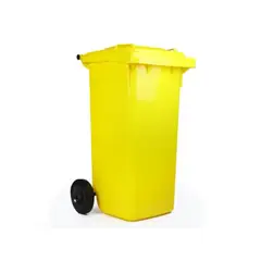 GENERICO - Contenedor de basura CDR con Ruedas 120 Litros Amarillo