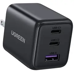 UGREEN - Cabezote 30W Triple Puerto Negro