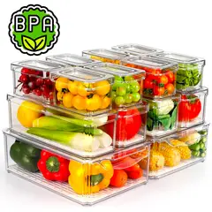 ONE PIXEL - Organizador De Nevera Contenedores Alimentos Almacenamiento 14 PCS