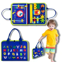 AMERICAN GENERICS - Libro Sensorial Montessori Bebes Y Niños Educativo Estimula