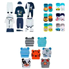 BABY KDS - Primera muda gorros medias sonajero bebe niño glotoncito