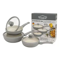 OEM - Juego Set Sartenes x6 Granito Marmol Ceramica Antiadherente Verde