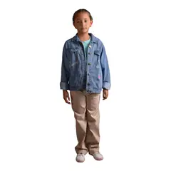 BIGBOYS - Chaqueta Jean Corazones Azul Niña