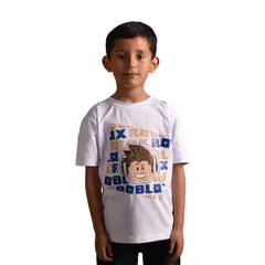 BIGBOYS - Camiseta Roblox Blanca Niño