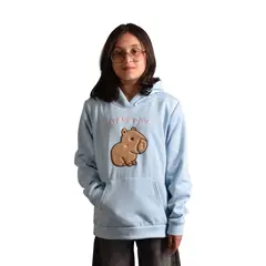 BIGBOYS - Buzo Hoodie Capybara Azul Niña