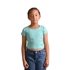 BIGBOYS - Camiseta Slim Cortes Verde Menta Niña