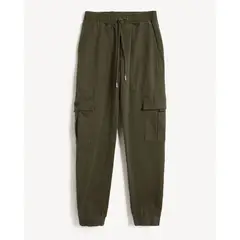 SEVEN SEVEN - Jogger Cargo Con Bolsillos Para Hombre Verde