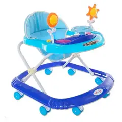 GENERICO - Andador Juguete Caminador Bebe Azul Flores Ajustable Volante