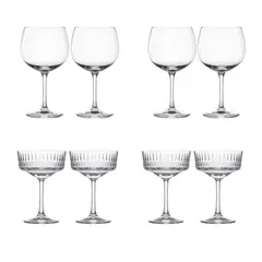 LIBBEY - Set x8 Copas Royal Champagne Coupe 320 ml y Martini 250 ml