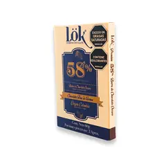 LOK FOODS - Barra Chocolate Oscuro Lok 58% Fino Aroma X 60g