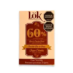 LOK FOODS - Barra Chocolate Lok60%cacao 60g