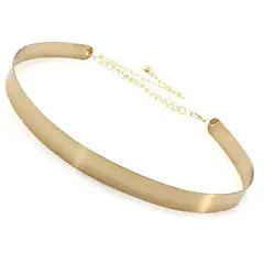 NEGRELI - Cinturón Metálico Dorado Ajustable 2 cm de ancho