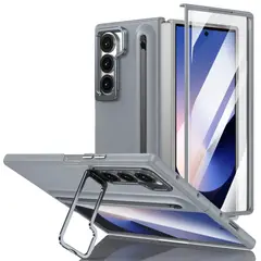 GENERICO - Cover Premium Resistente Soporte Compatible Samsung Z Fold 5 Gris