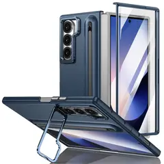 GENERICO - Cover Premium Resistente Soporte Compatible Samsung Z Fold 6 Azul