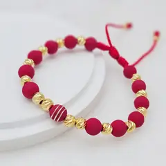 DIBESENSI JOYERIA - Pulsera Neo-Italy 3 Rayas 8mm-6mm De ORO LAMINADO 18K