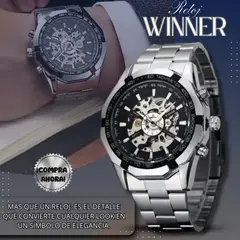 WINNER - RELOJ SKELETON EN ACERO INOXIDABLE AUTOMATICO