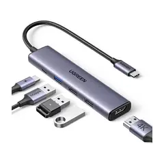 UGREEN - Hub Usb-c 5 En 1 Hdmi. Usb C, Usb A X3