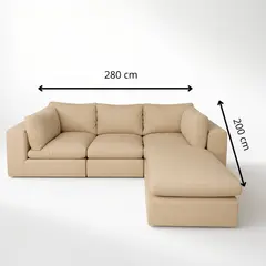 GENERICO - SALA MODULAR ARMONIA EN TELA ANTIFLUIDOS Y PET FRIENDLY