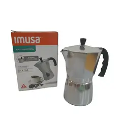 IMUSA - Cafetera Express de Aluminio 9 Tazas Natural