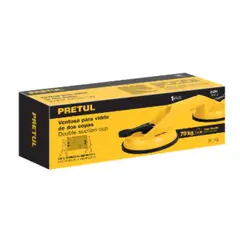 PRETUL - Ventosa de plástico para vidrio, 2 copas de succión, (23051)