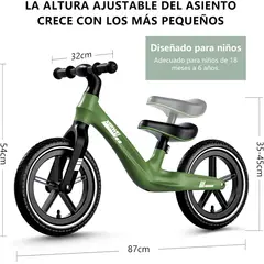 JUGUETERIA EXPRESS - Bicicleta De Equilibrio Sin Pedales Infantil Lujo Neumatico